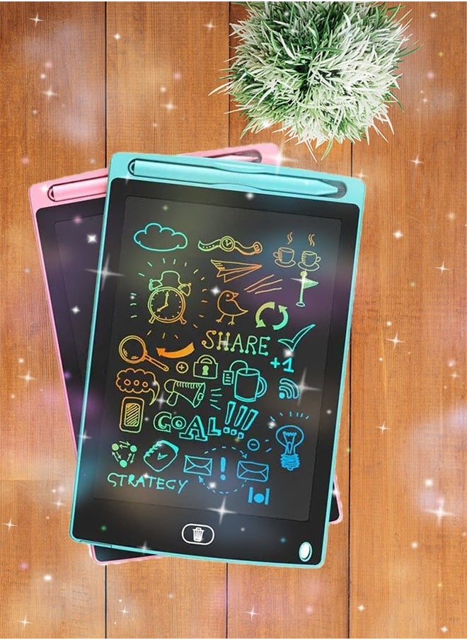 Generic LCD Writing Tablet for Kids, 12 Inch Colorful Doodle Board Drawing Pad, Erasable Electronic Painting Pads, Reusable Writing Pad, with Lock Function Educational Toy Gift for Girls Boys Toddlers (Pink)  - Image 3