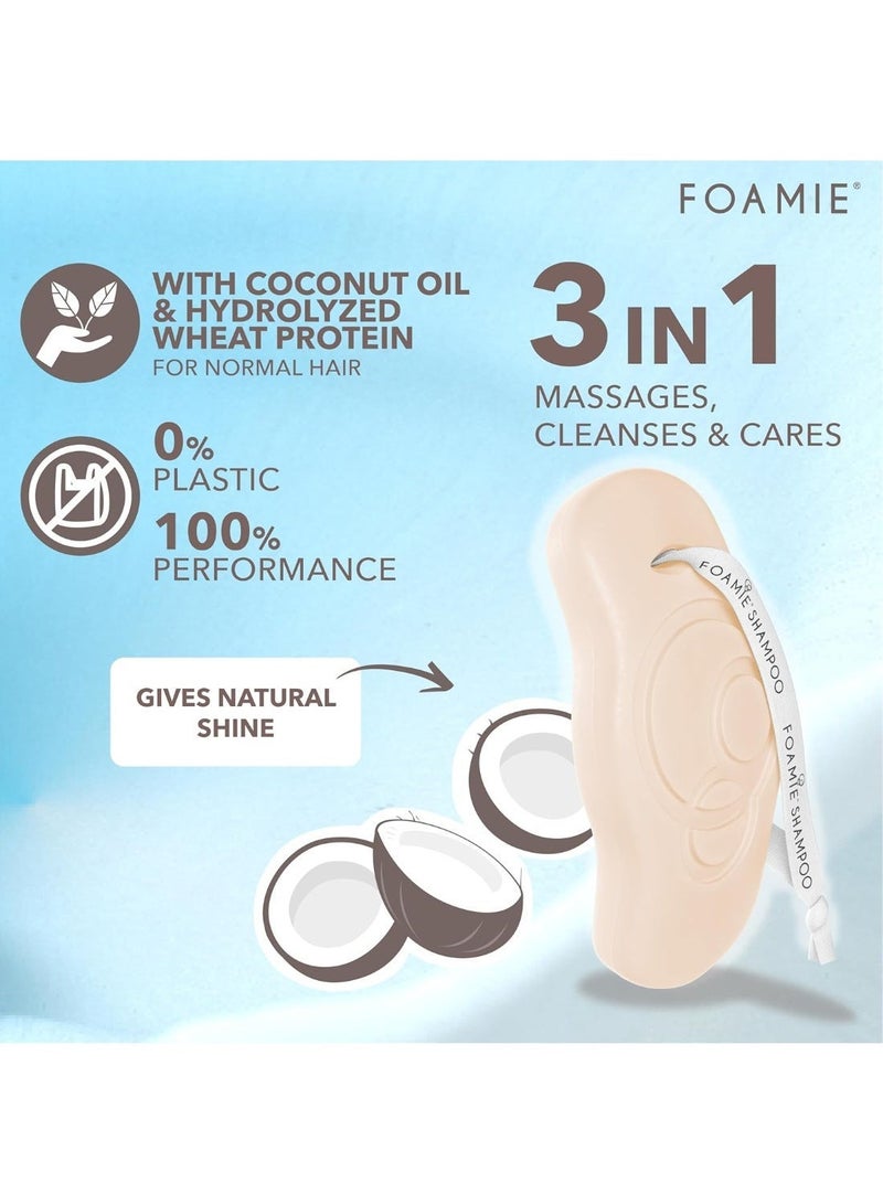 FOAMIE Coconut Shampoo Bar for Normal Hair - Image 3