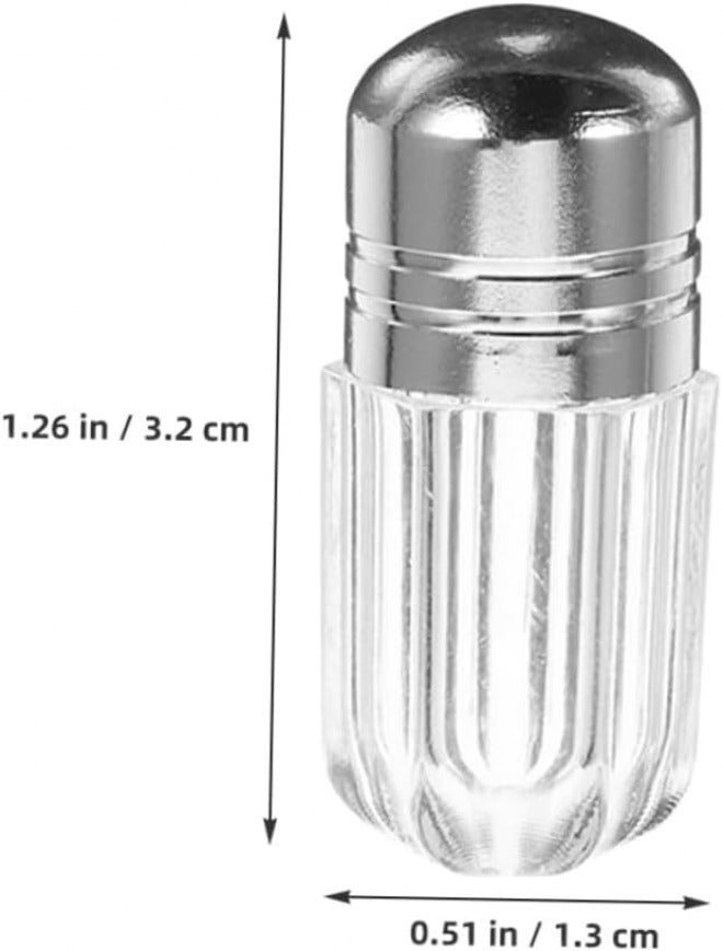 24pcs Portable Travel Pill Bottles with Silver Caps, Mini Plastic Medicine Containers, Leakproof Capsule-Shaped Pill Organizer for Daily Use and Travel - Image 2