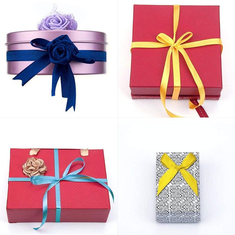 Diy Crafts 13518 Satin Grosgrain Ribbon, Fabric Ribbons for Crafts - Total 325 Yards, 3/8" X 25 Yards 13 Colors, #1, Pack of 25 Yards (Multicolor) - Image 5