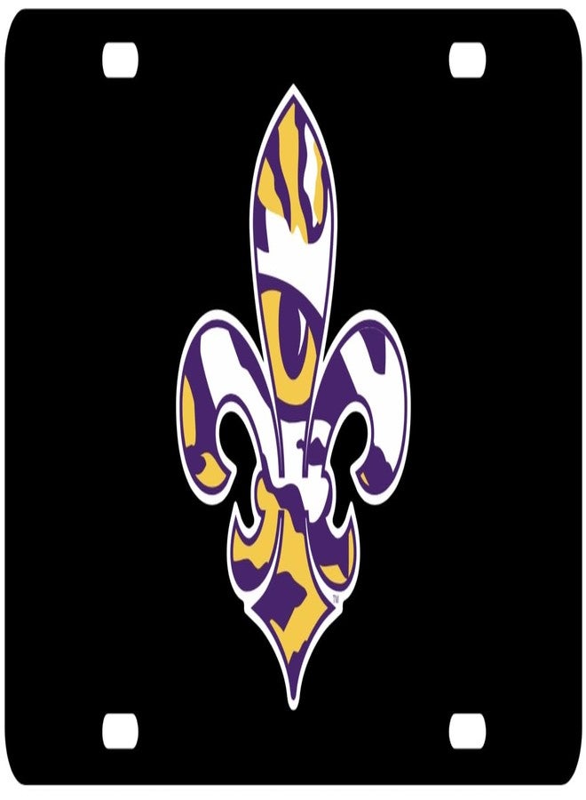 Dixie Dawgs NCAA Black Acrylic License Plate (LSU Tigers Black)