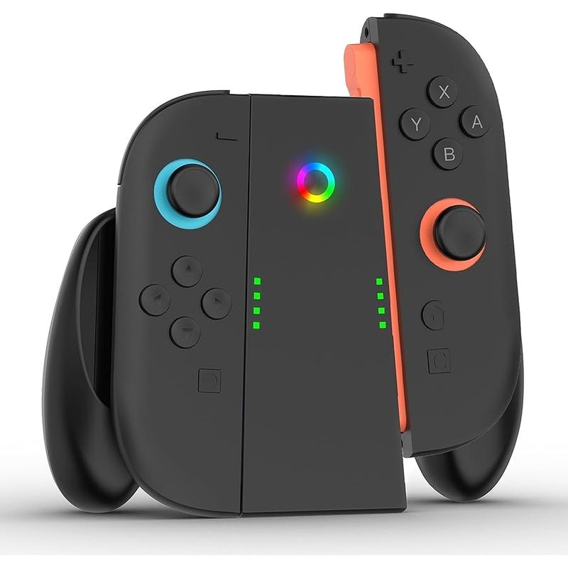 Switch 2 Joy Con Charging Grip, Comfort Controller Charger for Nintendo Switch 2 OLED/ODM Accessories, Joy Con Grip with LED Indicator and USB C Cable, Charge Dock Stand - Image 1