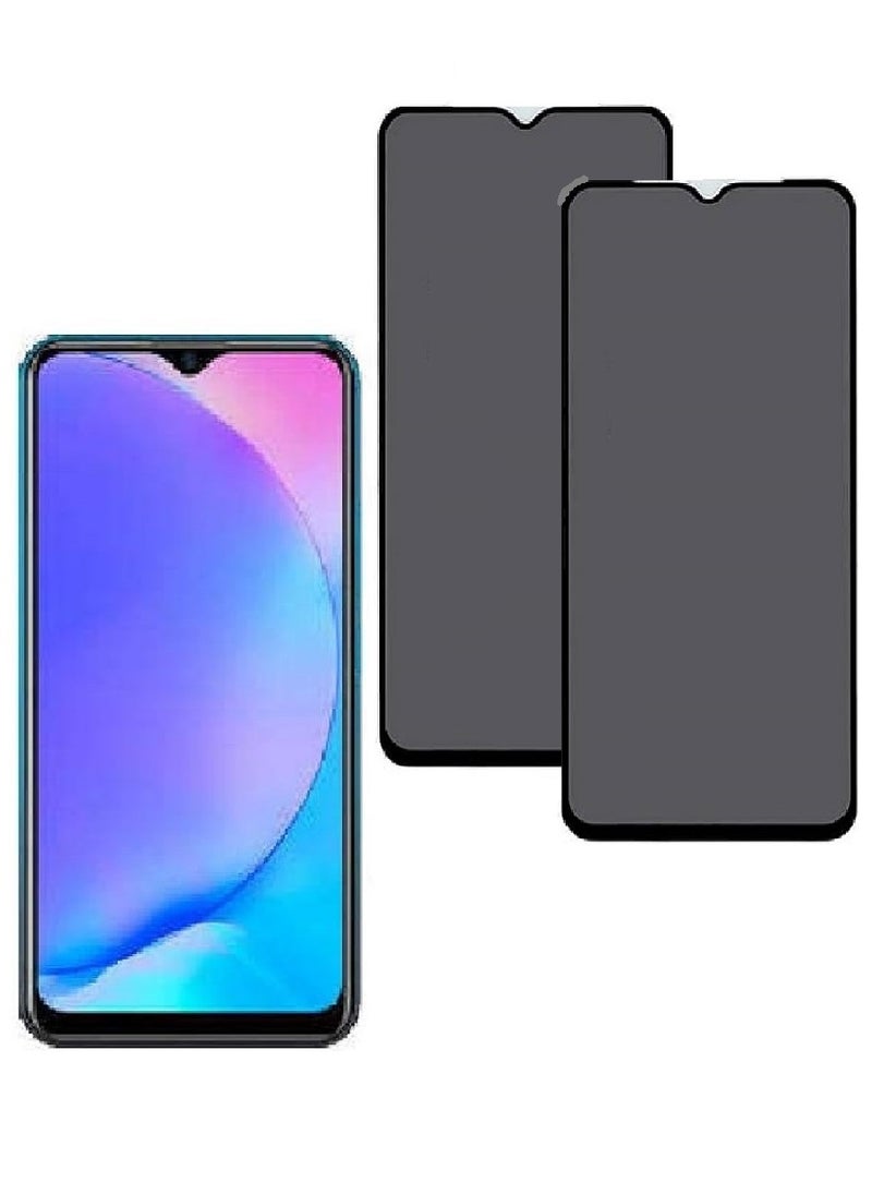 we3 2 Pieces Tempered Glass Screen Protector Anti-Spy Privacy Designed For vivo Y17 Full Screen Coverage And Bubble Free - Image 1