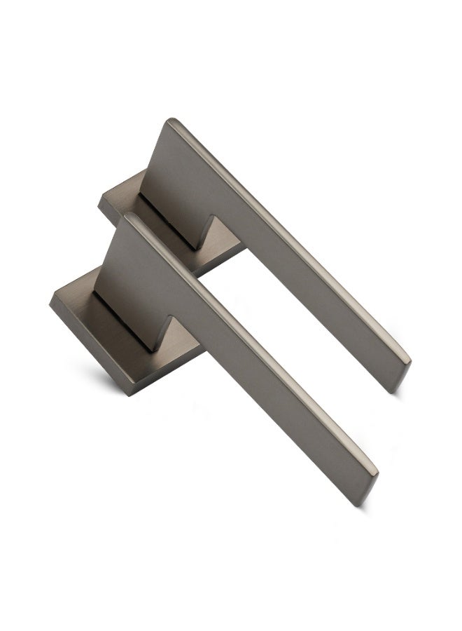 CINCINNO Pharus Premium Anti-Rust Zinc Door Handle Pair – Durable & Stylish for Home & Office, UV Protection, 2-Year Color & 5-Year Mechanical Warranty, Salt Spray Tested (Gun Metal Grey)  - Image 1