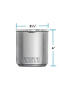 YETI YETI Rambler 10 oz Stackable Lowball 2.0, Vacuum Insulated, Stainless Steel with MagSlider Lid, Rescue Red  - Image 3