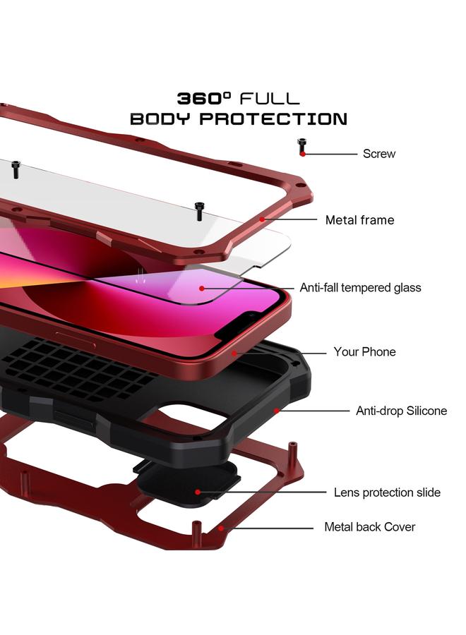 زبون حافظة لهاتف iPhone 13 Camshield مقاومة للصدمات ومقاومة للماء والغبار مع حامل معدني - Image 4