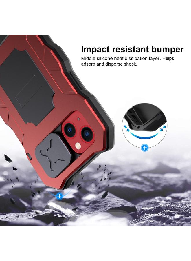 زبون حافظة لهاتف iPhone 13 Camshield مقاومة للصدمات ومقاومة للماء والغبار مع حامل معدني - Image 3