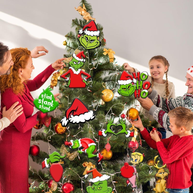 Demonwer 24 Pcs Christmas Wood Ornaments Christmas Tree Ornaments Decorations Hanging Christmas Wood Cutouts for Xmas Holiday New Year Winter Wonderland Home Party - Image 5