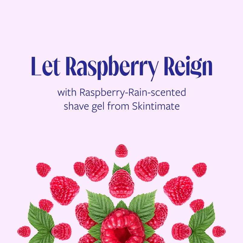 Skintimate Raspberry Rain Shave Gel for Women, 6 Pack | Skintimate Shaving Cream for Women, Womens Shaving Cream, Shave Cream, Shaving Foam, Womens Shave Gel, Pack of 6, 7oz each - Image 4
