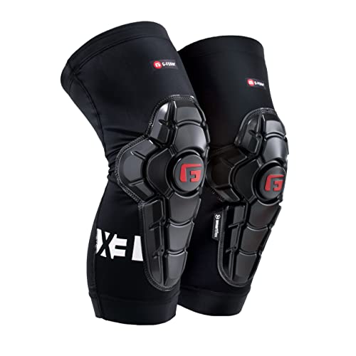 G-Form حراس الركبة G-Form Pro-X3 لدراجات الجبال - حراس ركبة للدراجين الرياضيين - كم ضغط للركبة لركوب الدراجات الجبلية والمزيد - وسادات حماية لدعم الركبة - أسود، حجم متوسط للبالغين - Image 1