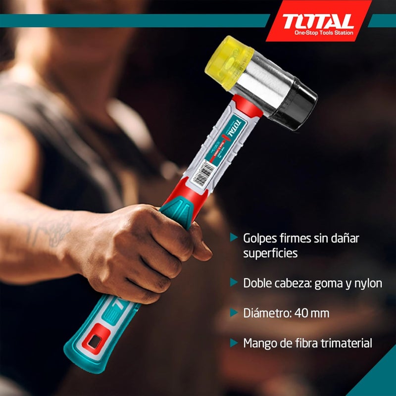 Total THRUH6940 Rubber and Plastic Hammer - Image 3