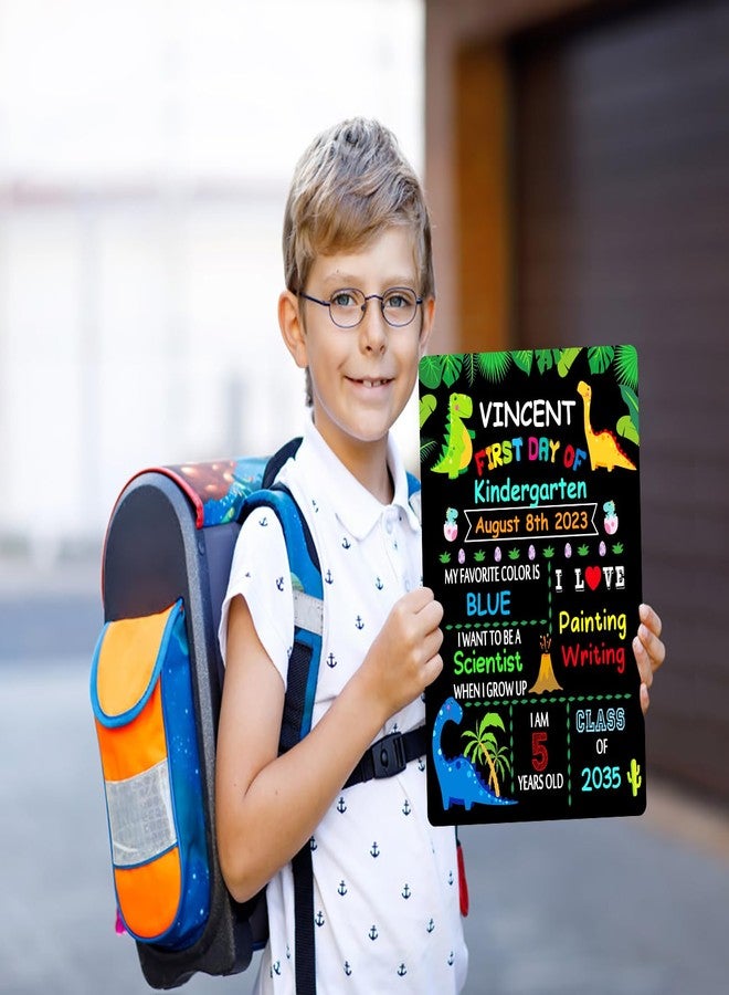 WaaHome First & Last Day of School Chalkboard Sign - 9"x12" First Day of Preschool Pre K Kindergarten Board Back to School Sign Supplies for Kids Girls Boys, Double Sided - Image 4