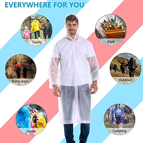 HACER EVA Waterproof Unisex Rain Coat Hooded Full Sleeves Outdoor Men, Women, Boys & Girls Rainwear Poncho Raincoat for Camping, Hiking & Travelling (Random) - Image 4
