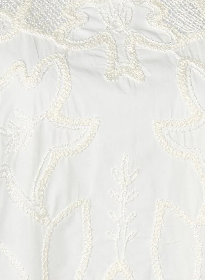 ايكونيك Iconic Top with Floral Embroidery