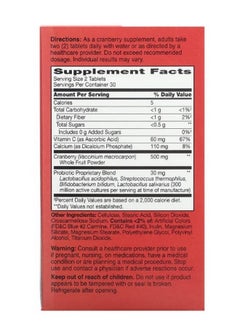 21st CENTURY Cranberry Plus Probiotic 60 Tablets  - Image 2