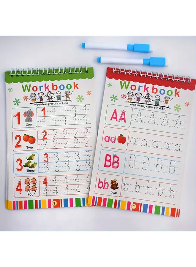 Reusable Letter Tracing Workbook Kids Ages 3 6 Wipe Clean Alphabet Numbers Practice - Image 3