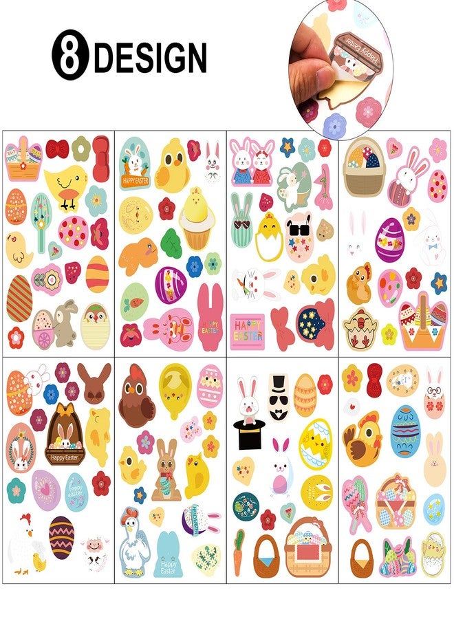 Konsait Happy Easter Stamps Stickers Bulk for Kids, Assorted Easter Self Inking Egg Stampers Animal Stamps Stickers for Cards Scrapbook Envelope Easter Party Favor Holiday Crafts Supplies Decoration - Image 4
