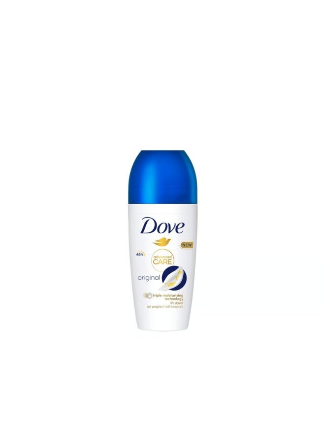Dove Advanced Care Original 48h Anti-Perspirant Deodorant Roll-On 50ml - Image 1