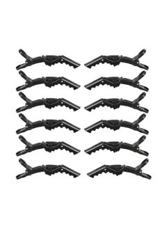 yantaisiyu 12 Pcs Alligator Hair Clips Styling Sectioning Hair Clips Wide Teeth Hair Clips Professional Hair Salon for Barber Clips for Styling Sectioning Black 
