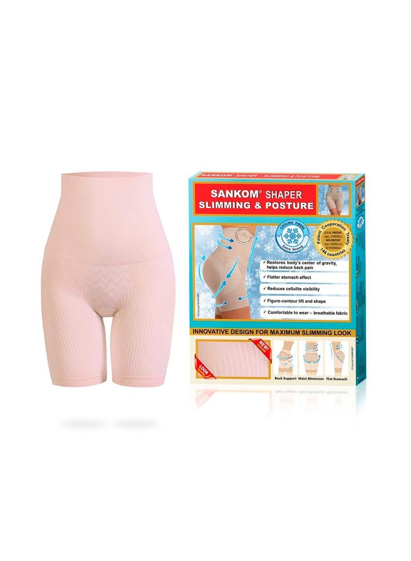 Sankom Body Shaper for Women - Patent Technology Cooling Effect Body Shaper, Beige L/XL - Image 3