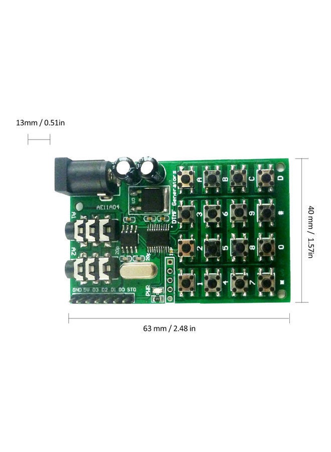 NIBEMINENT DTMF To Audio Generator Module With Cable Green/Black/Silver - Image 3