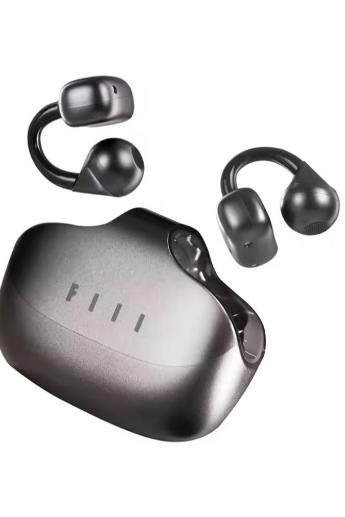FIIL Atom Wireless Headphones Global English NEW Version 2025 Ear Clip Bluetooth Earbuds 36H Long Battery Life IPX5 Waterproof Sports Headset (BLACK) - Image 1