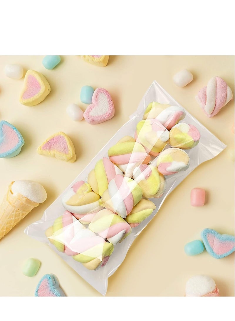 KOOKNA 100 Pcs Plastic Bag Self-Sealing, Candy Bags for Gifts, Cookies Bag for Bakery, Resealable Clear Cellophane Pouches, Moisture-Proof and Crystal Clear Visibility, 8x18cm (100 Pcs) - Image 5