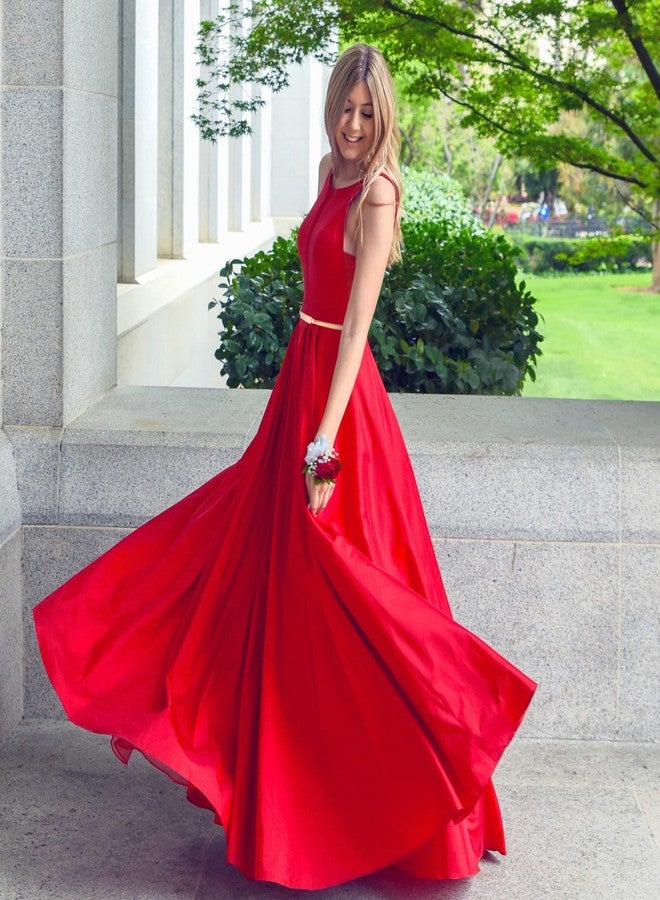 ZARSIO Women Skinny Metal Waist Belt Elastic Chain Belt Thin Waistband for Dress, Gold - Image 3