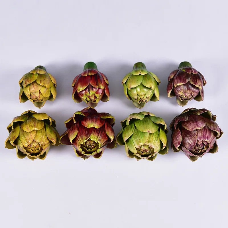 Bluejw Hesper Large Artificial Artichoke, Realistic Fake French Artichokes for Kitchen Decor, Bulk Decorative Vegetables, Fruit Bowl Display, Home Decoration - Image 3