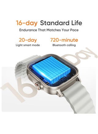 Watch 5 Smartwatch, 1.97" AMOLED screen, +100 Sport modes, Health Monitoring, NFC,GPS, IP68 - Titanium Black - view 5