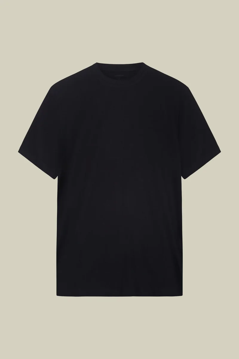 Doppelganger Blue Men's round neck T-shirt in 100% cotton regular fit - DK Blue for Men | Best Price UAE