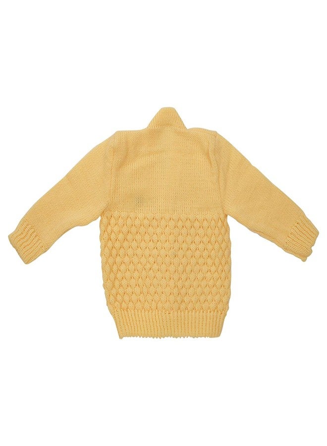 NAVYZONE Baby Woolen Sweater for Unisex New Born Boys and Girls Baby (0-3 Months, Yellow) - Image 4