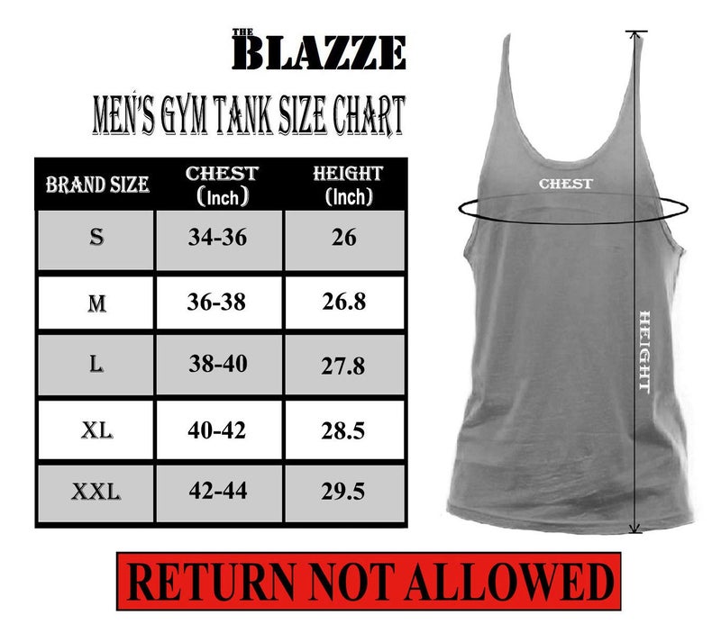 THE BLAZZE 0001_BLK_2XL The BLAZZE Cotton Regular Fit Men's Gym Tank Tops (As-54_Black_Xx-Large) - Image 3