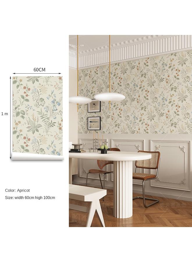 Bluejw French Cream Wallpaper American High-class Bedroom Living Room TV Background Wall Wallpaper Waterproof Moisture-proof Self-adhesive Sticker - Image 1