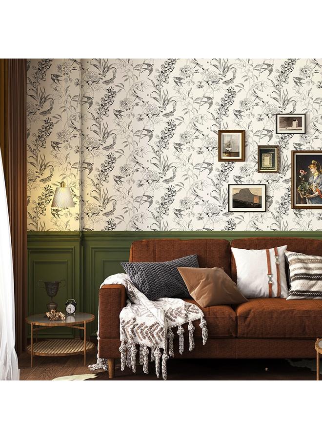 Bluejw French Cream Wallpaper American High-class Bedroom Living Room TV Background Wall Wallpaper Waterproof Moisture-proof Self-adhesive Sticker - Image 4