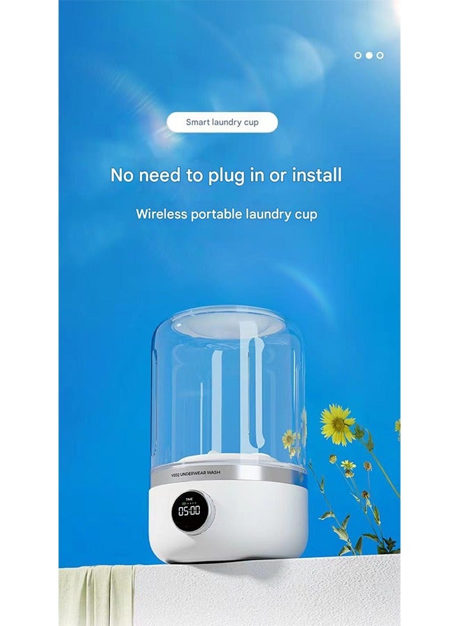 2025 new mini underwear washing machine free installation underwear small wireless portable socks washing special laundry cup - Image 1