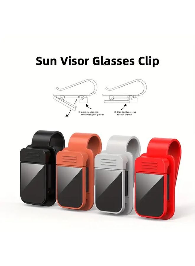 Orange Universal Clip On Sunshade Glasses Holder ABS Resin Car Driver Storage Case Gift - Image 5