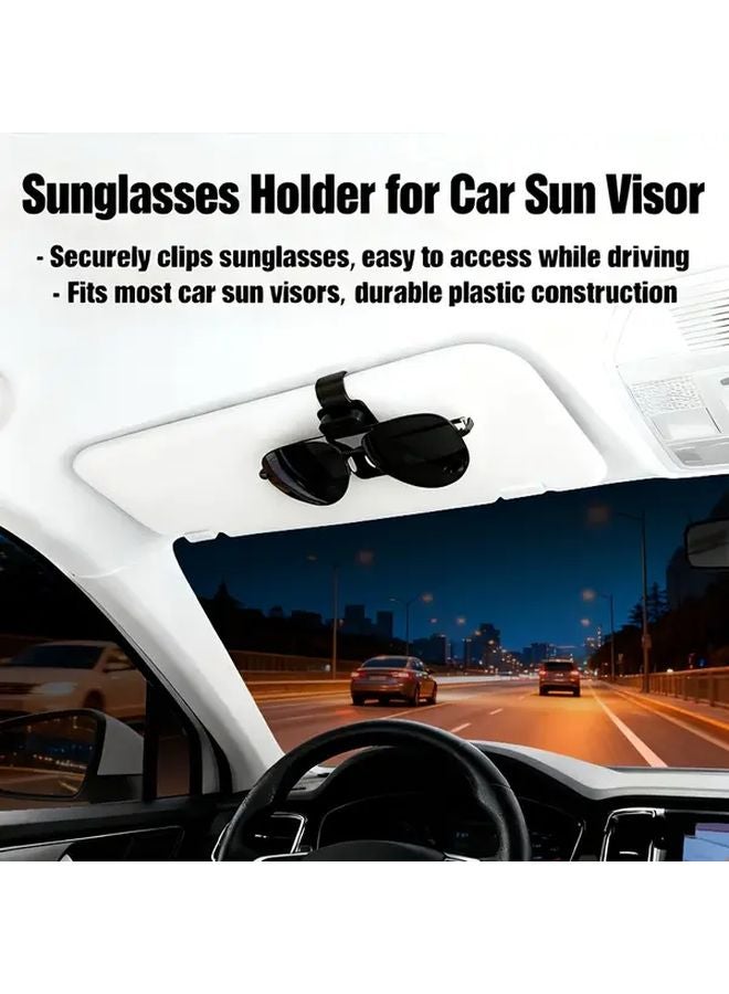 Orange Universal Clip On Sunshade Glasses Holder ABS Resin Car Driver Storage Case Gift - Image 3