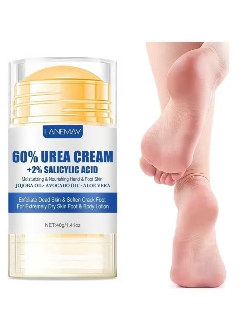 LANEMAY Hydrating Urea Foot & Hand Cream, 60% Urea with 2% Salicylic Acid for Dry Cracked Skin, Moisturizing Repair Lotion for Feet, Elbows, Knees, and Hands, Non-Greasy, Fast Absorbing, Daily Care Cream - Image 3