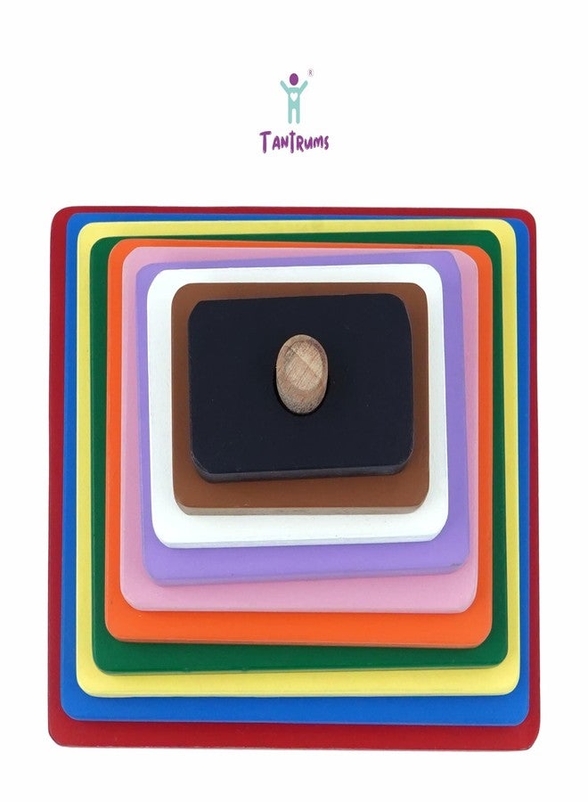 Tantrums Preschool Wooden Graded Tower Puzzle for Kids to Develop Eye Coordination | Fun Educational BlocksToy |Puzzle for Concentration (Multicolour Single) (Rectangle), Set Of 1 - Image 3