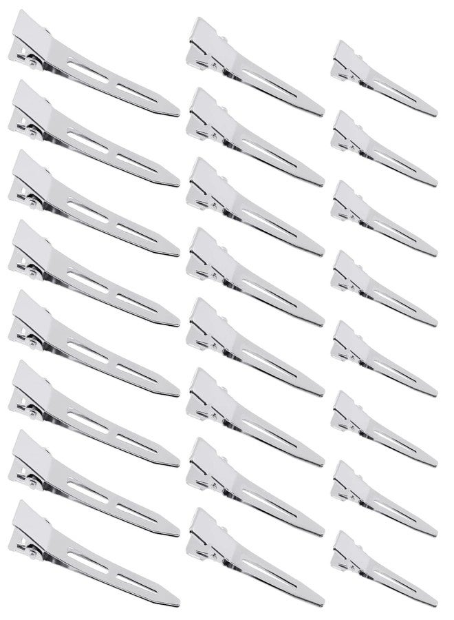 BLUSHIA 120 Pcs Alligator Hair Clips Assortment 1.3"/1.7"/2.3" Metal Single Prong Pin Curl Clip Hairdressing Barrettes Hairpin for Hair Salon, Thick Hair Roller, Sectioning (Silver) - Image 1