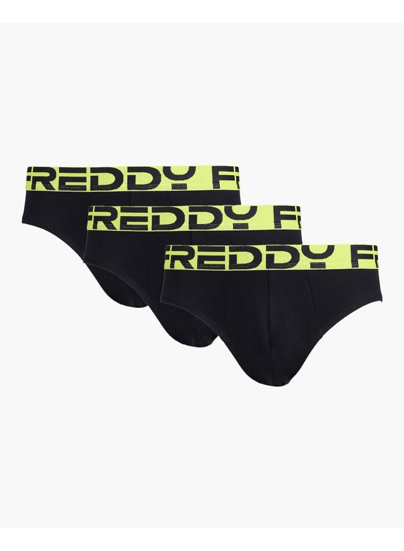 FREDDY Men’s Underwear Briefs 3-Pack - Black | Comfortable Men’s Underwear, Men’s Sports Boxers Style, Breathable Briefs for Men - Image 1