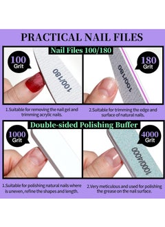 Generic 12-Piece Manicure and Pedicure Tools Kit, Nail Files 100/180, Nail Buffer Block, Nail Cuticle Nippers, Toenail File, Nail Brush  - Image 3