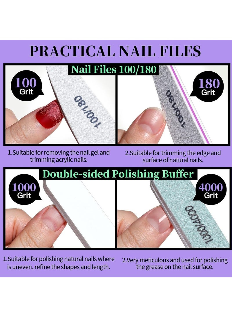 Manicure Pedicure Tools Kit, 12-Piece Nail Care Set with 100/180 Grit Files, Professional Cuticle Nipper & Ingrown Toenail Lifter for Precise Grooming - Image 3