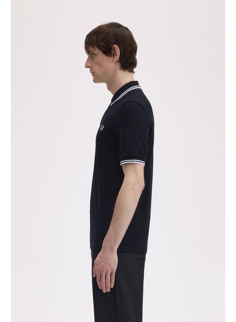 Fred Perry Polo shirt with contrast trim | Premium breathable mesh cotton short sleeve casual shirt with laurel wreath logo. - Image 2