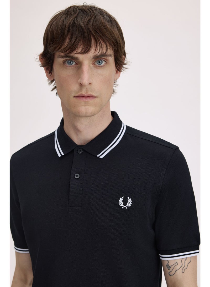 Fred Perry Polo shirt with contrast trim | Premium breathable mesh cotton short sleeve casual shirt with laurel wreath logo. - Image 3