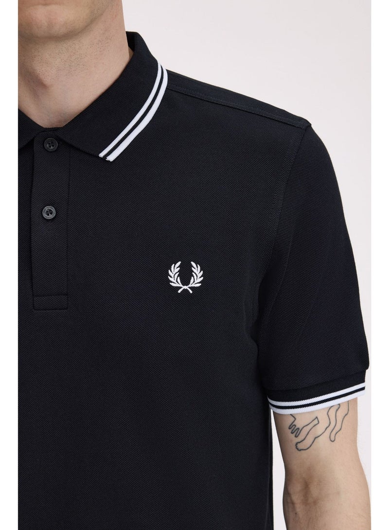 Fred Perry Polo shirt with contrast trim | Premium breathable mesh cotton short sleeve casual shirt with laurel wreath logo. - Image 4