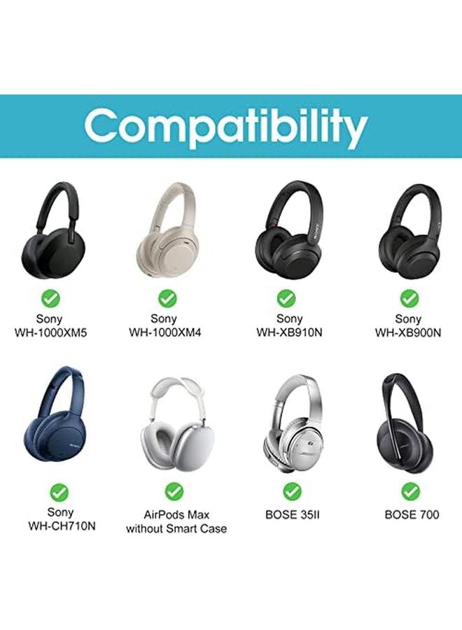 Procases Hard Case For Sony Whch520 Wh1000Xm4 Wh1000Xm5 Whch720N Whxb910N Whch710N Whxb900N Bose 700 Qc35 Ii Wireless Noise Cancelling Headphones Travel Carrying Bag With 2 Dust Covers Black - Image 2