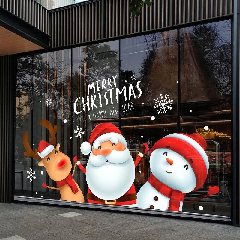 2026 New Year'S Day Christmas Decorative Window Stickers Shopping Mall Window Stickers Arrangement Window Stickers Glass Door Stickers Window Decals - Image 5