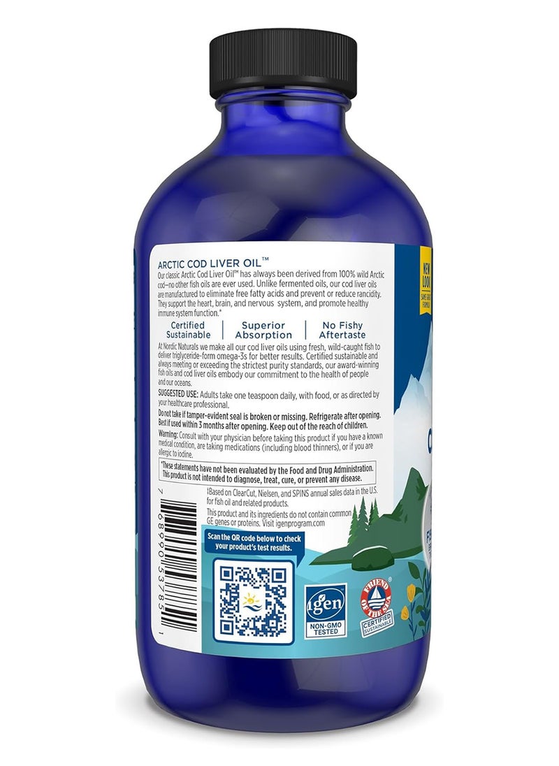Arctic Cod Liver Oil Plain 8 Oz.